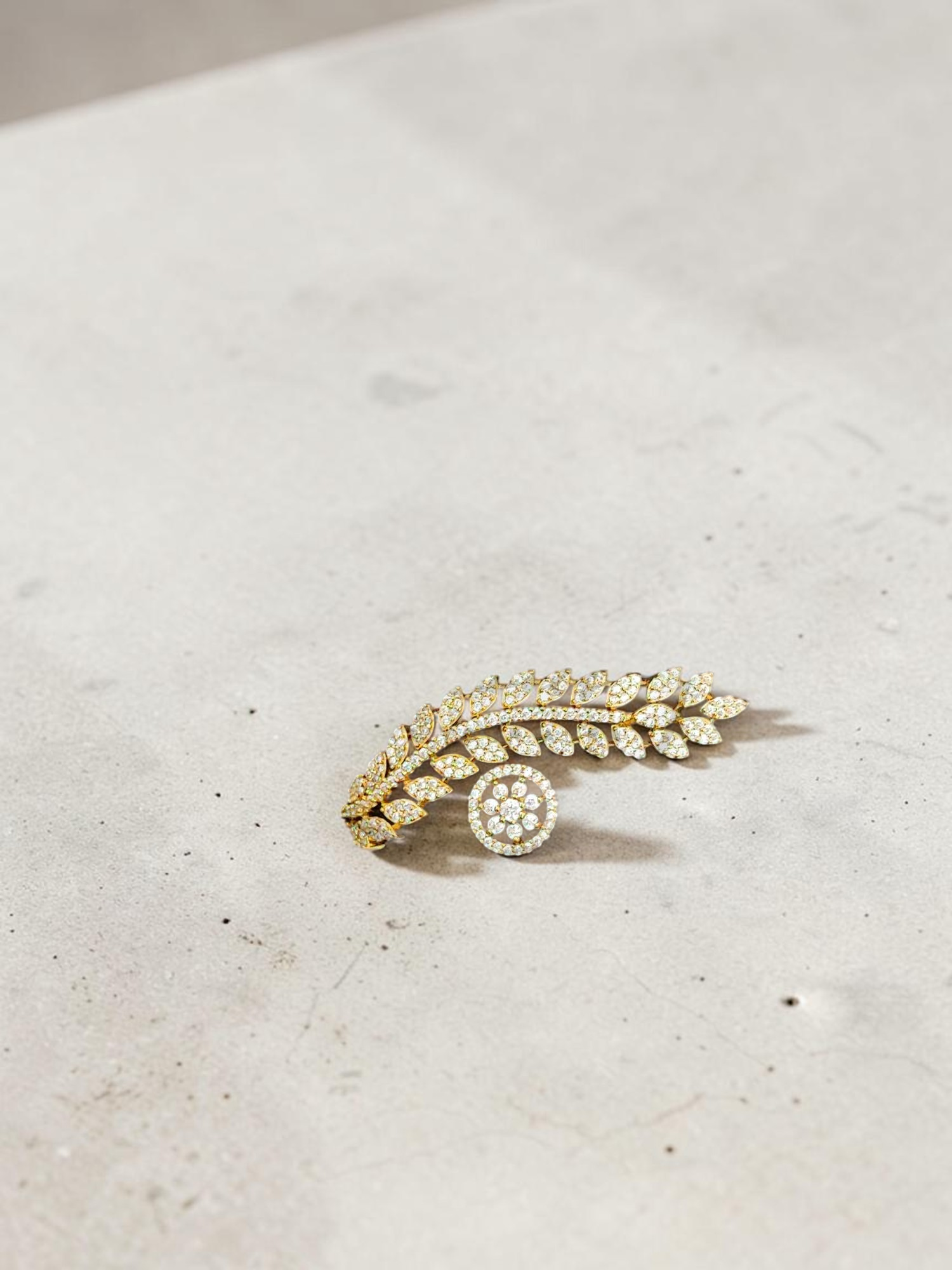Rihum Aura Mehndi Polish 7g Marquise Crystal Leaf Vine Cocktail Ring