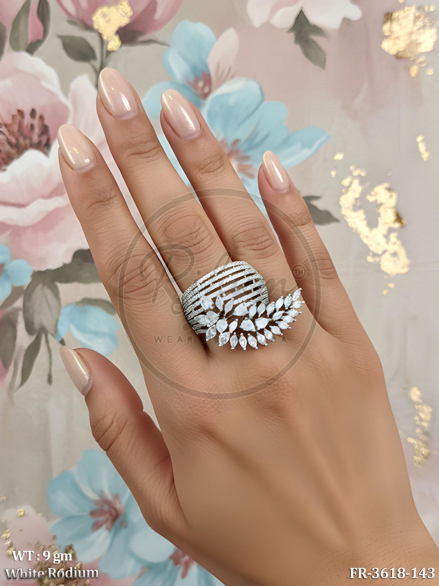 Majestic Marquise Wave Statement Cocktail Ring