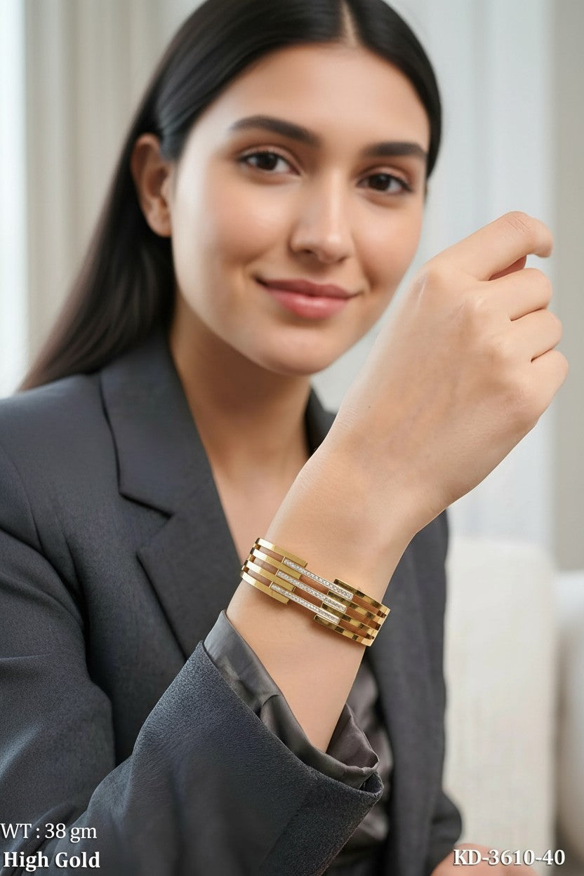 Contemporary Multi-Row Architectural Kada Bracelet