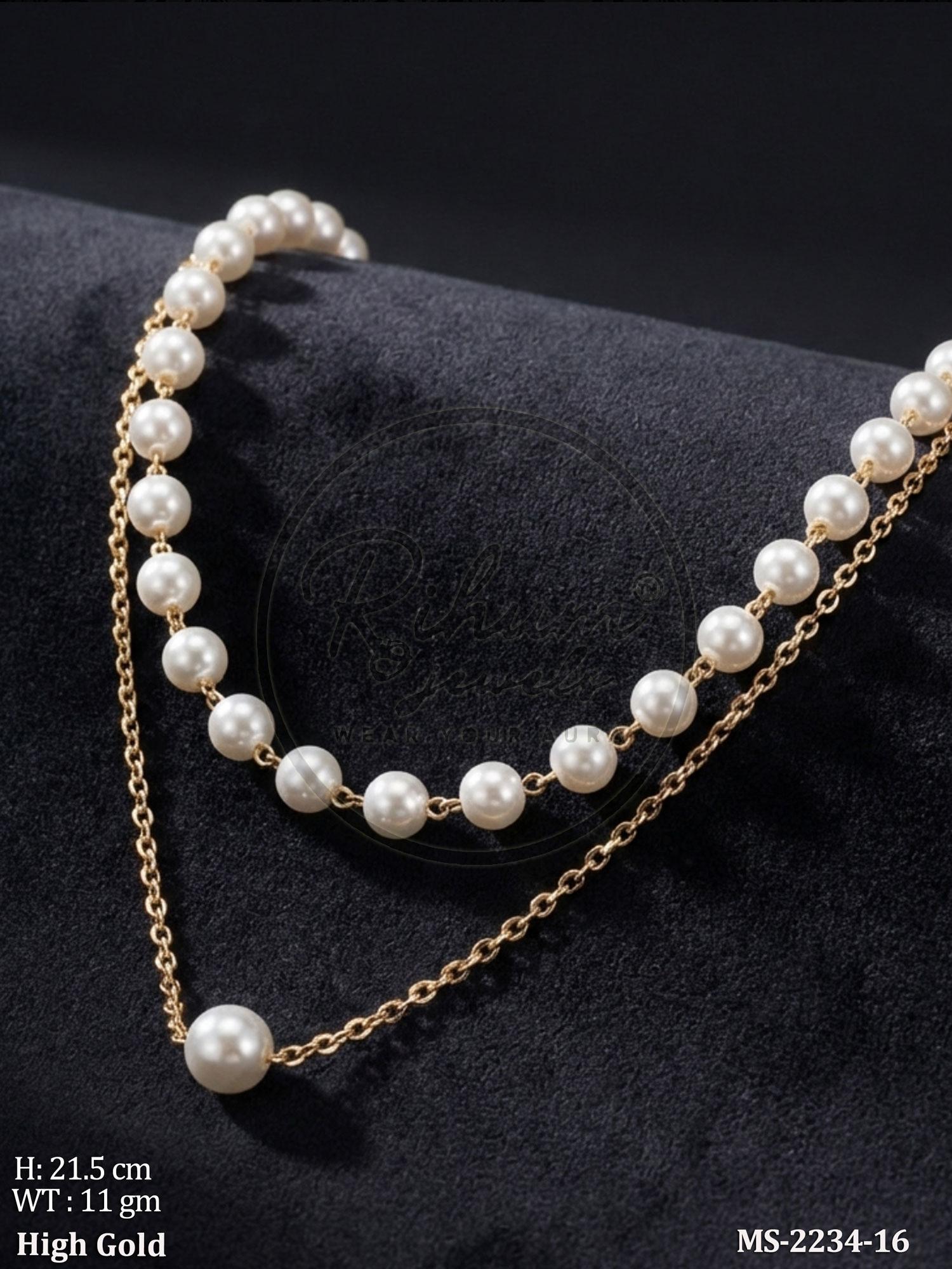 Double Layer Classic Pearl Chain Mangal sutra