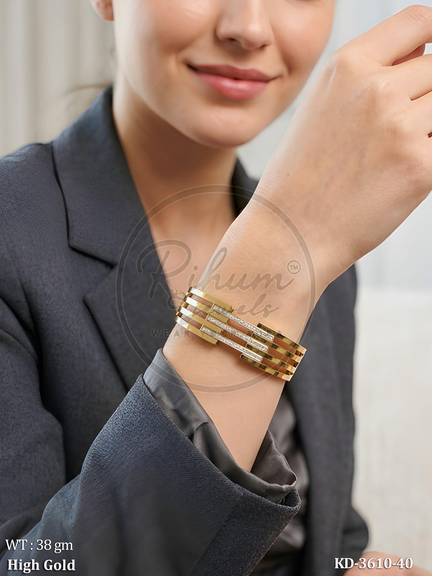 Contemporary Multi-Row Architectural Kada Bracelet