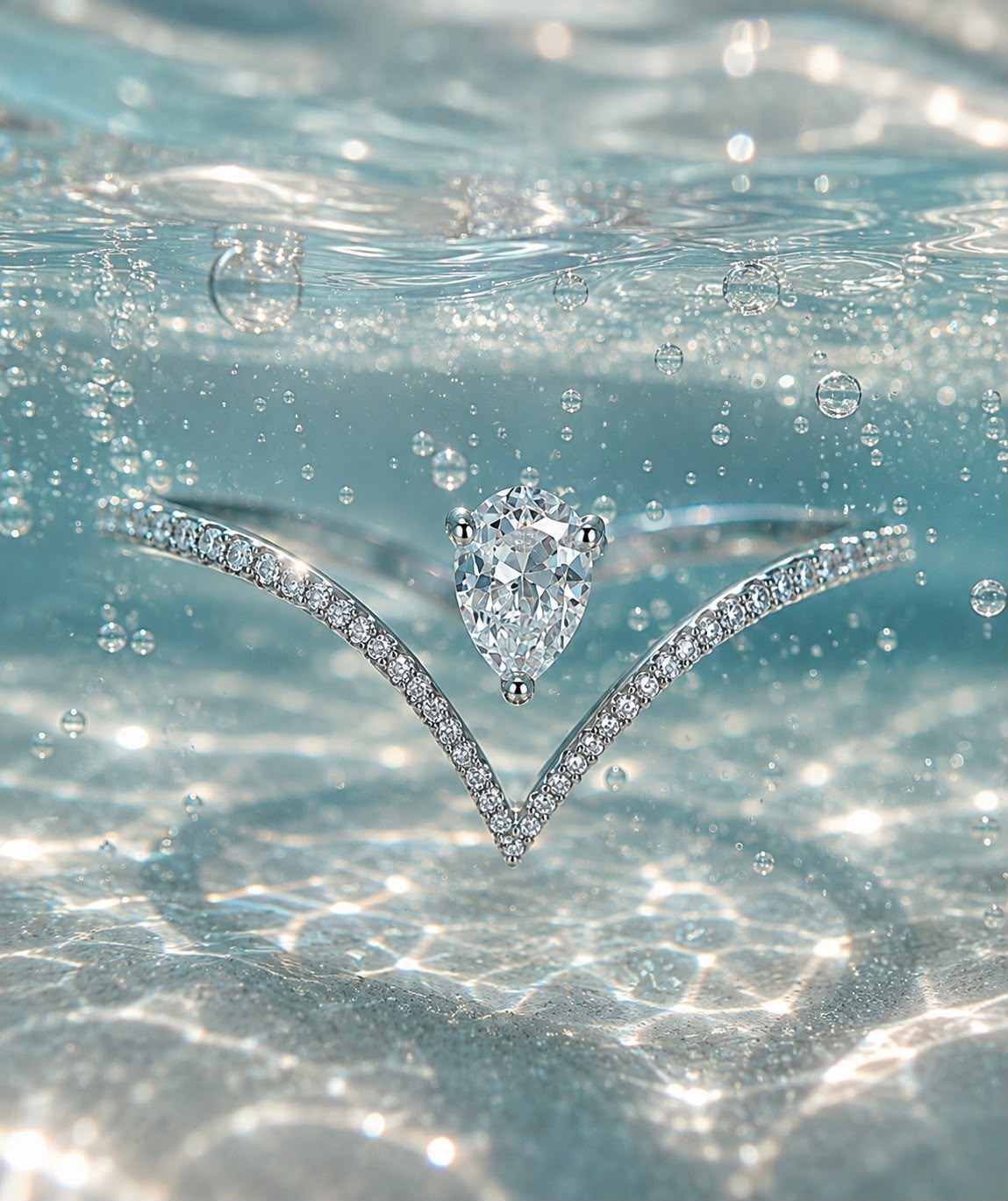 Elegant V Shaped Statement Ring by Rihum Jewels