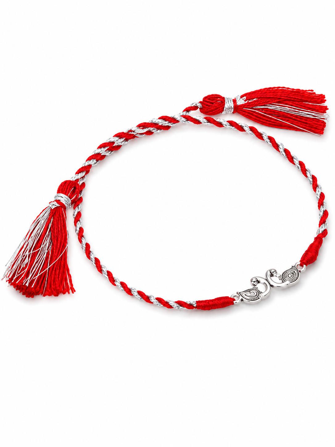 Twin Peacock 925 Silver Rakhi